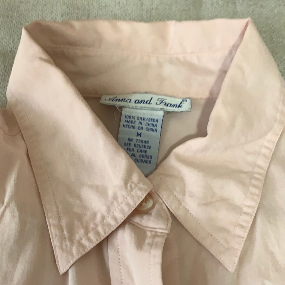 Vintage 100% Silk Button Up